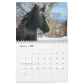 聖書の詩の2016年のFriesianの馬のカレンダー カレンダー (2月 2027)