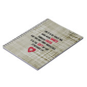 聖書の詩のEphesiansの2:8 ノートブック (左側)