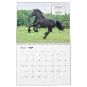 聖書の詩のFriesianの馬のカレンダー カレンダー (3月 2027)
