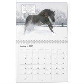 聖書の詩のFriesianの馬のカレンダー カレンダー (1月 2027)