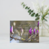 聖書の詩のMicahの感動的な6:8; マグノリア ポストカード (スタンド正面)