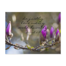 聖書の詩のMicahの感動的な6:8; マグノリア