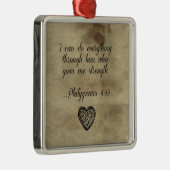 聖書の詩のPhilippiansの4:13 メタルオーナメント (右)