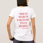 聖書の詩のTシャツ 箴言31章10節 Tシャツ (裏面)
