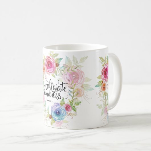 聖書の詩は親切さのマグを耕します コーヒーマグカップ (正面右)