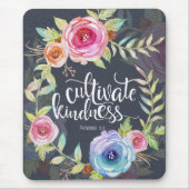 聖書の詩は親切さの諺の3:3を耕します マウスパッド (正面)