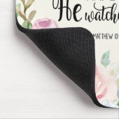 聖書の詩は「sparrowに彼の目あります マウスパッド (コーナー)