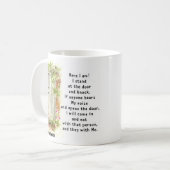 聖書の詩を書いたマグ コーヒーマグカップ (正面左)