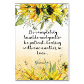 聖書の詩エペソのカード テーブルナンバー (裏面)