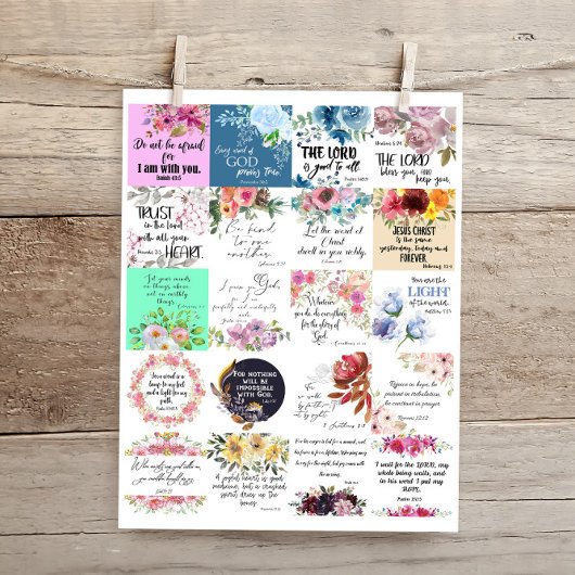 聖書の詩カード2x2 20枚