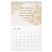 聖書の詩コレクションの壁暦 カレンダー (3月 2026)