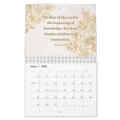 聖書の詩コレクションの壁暦 カレンダー (3月 2026)