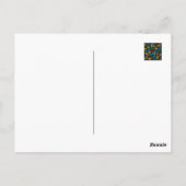 聖書の詩タイポグラフィフローラアートブラックver ポストカード (裏面)