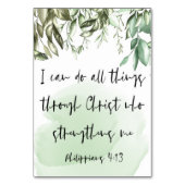 聖書の詩ピリピ人のカード テーブルナンバー (裏面)