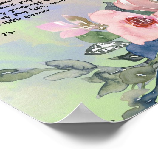 聖書の詩フローラウォールアート ポスター (角)