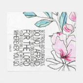 聖書の詩フローラフリースブランケット フリースブランケット (正面(横))