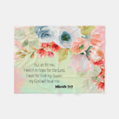 聖書の詩フローラフリースブランケット フリースブランケット (正面(横))