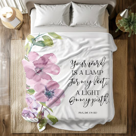 聖書の詩フローラフリースブランケット フリースブランケット