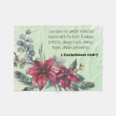 聖書の詩フローラフリースブランケット フリースブランケット (正面(横))