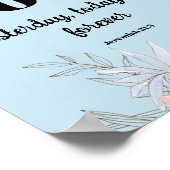 聖書の詩ヘブルの青いフローラポスター ポスター (角)