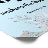 聖書の詩ヘブルの青いフローラポスター ポスター (角)