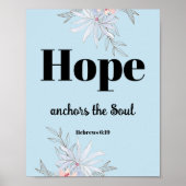 聖書の詩ヘブルの青いフローラポスター ポスター (正面)