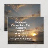 聖書の詩句記憶カード ヨハネの黙示録 19:6-7 ポストカード (正面/裏面)