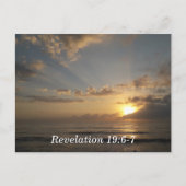 聖書の詩句記憶カード ヨハネの黙示録 19:6-7 ポストカード (裏面)
