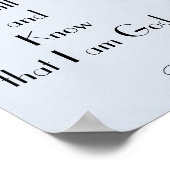 聖書の詩引用文詩篇46:10壁のスタイリッシュポスター ポスター (角)