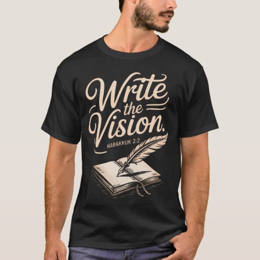 聖書の詩文を書くビジョン Tシャツ (正面)