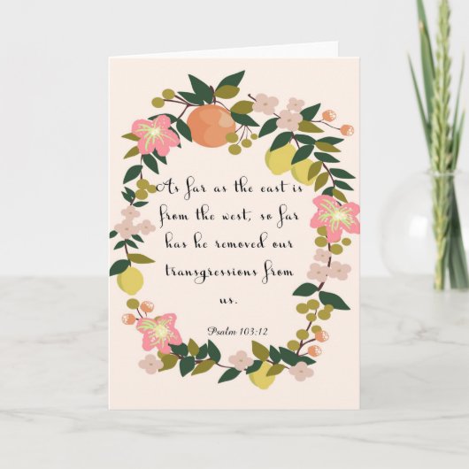 聖書の詩文 – 詩文103:12 シーズンカード (正面)