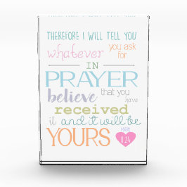 聖書の詩祈りの言葉&信仰キリスト教パステルカラーズ フォトブロック