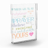 聖書の詩祈りの言葉&信仰キリスト教パステルカラーズ フォトブロック (左)