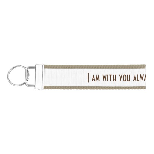 聖書の詩私はあなたと常にあります リストバンドキーホルダー (鍵左)