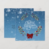 聖書の詩篇と共にクリスマスを祝う シーズンカード (正面/裏面)