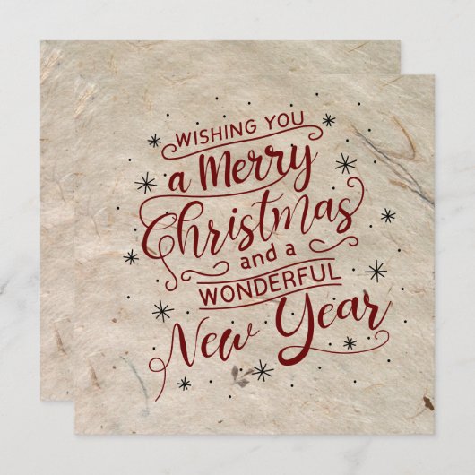 聖書の詩篇と共にクリスマスを祝う シーズンカード (正面/裏面)