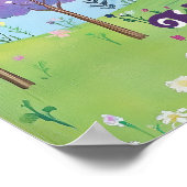 聖書の詩篇を引用した赤ちゃん女の子の森のアート ポスター (角)