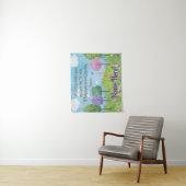 聖書の詩篇を引用した赤ちゃん女の子の森の木の芸術 タペストリー (インサイチュ)