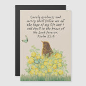 聖書の詩篇を描いた自然の芸術 - マグネット ポストカード (正面/裏面)