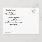 聖書の詩篇入りエンゲージメント発表 案内ポストカード (裏面)