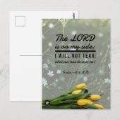 聖書の詩篇118:6 KJV ポストカード (正面/裏面)