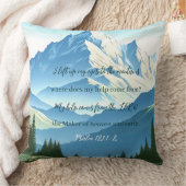 聖書の詩篇121:1-2 クッション (ブランケット)