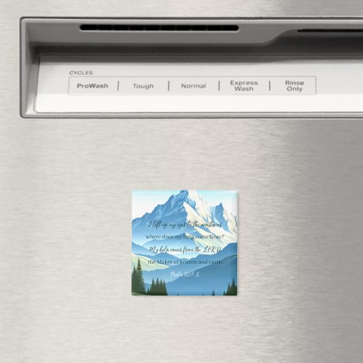 聖書の詩篇121:1-2 マグネット (インサイチュ (食洗機))