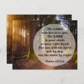聖書の詩篇121:5主があなたを見守る ポストカード (正面/裏面)