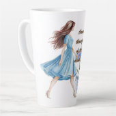 聖書の詩篇23:4ラテ カフェラテマグ (左アングル)