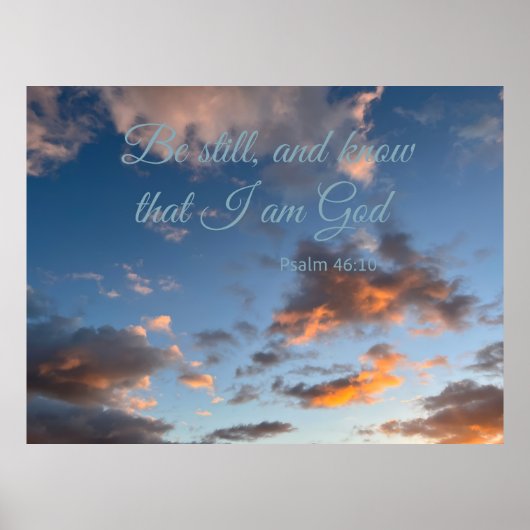 聖書の詩篇46:10 ポスター (正面)