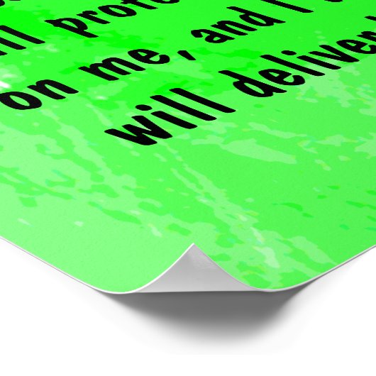 聖書の詩篇91 ポスター (角)