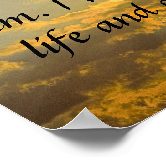 聖書の詩篇91:14-16 ポスター (角)