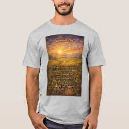 聖書の詩篇 エレミヤ書29:11 クリスチャン メンズ Tシャツ