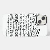 聖書の詩篇 ヨシュア記 1:19 iPhoneケース (裏面横)